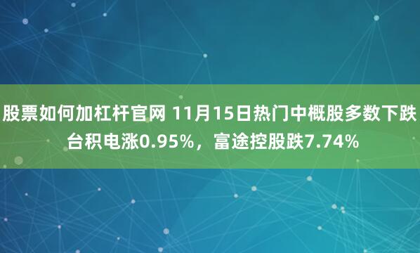 股票如何加杠杆官网 11月15日热门中概股多数下跌 台积电涨0.95%，富途控股跌7.74%